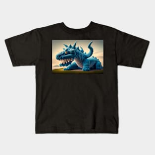 Cute Wool Art Dragon 4 of 20 Designs Kids T-Shirt